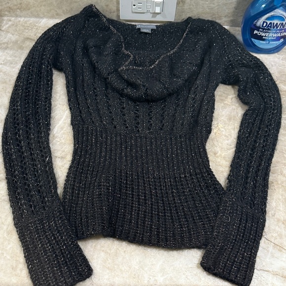 Armani Exchange Black Cowl Neck Sweater - Picture 1 of 3